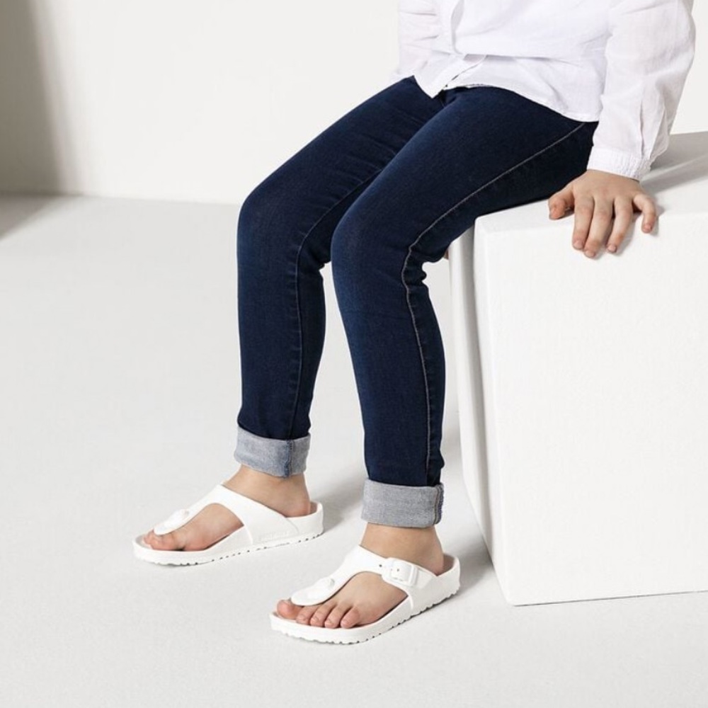 Birkenstock‎ Gizeh Toddler White Sandals for Kids Waterproof 30